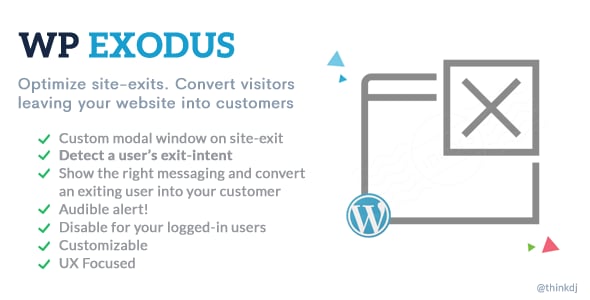 WP Exodus: Marketing Messages Popup When Visitors Try to Leave Your Site