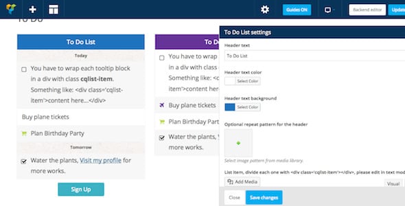 WPBakery Page Builder Add-on - To Do List or Price Table