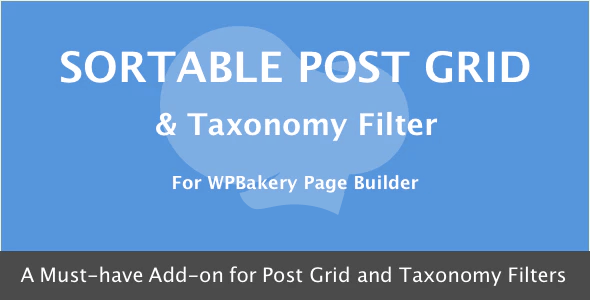 WPBakery Page Builder - Sortable Grid & Taxonomy filter