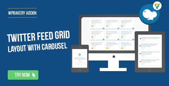 WPBakery Page Builder - Twitter Feed Grid With Carousel