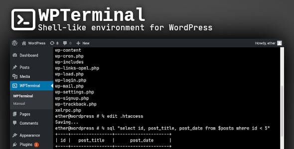 WPTerminal - Shell-like environment for WordPress