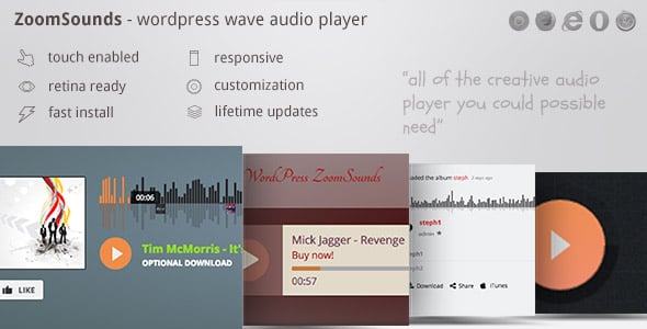 ZoomSounds - WordPress WPBakery Page Builder Waveform Audio Player