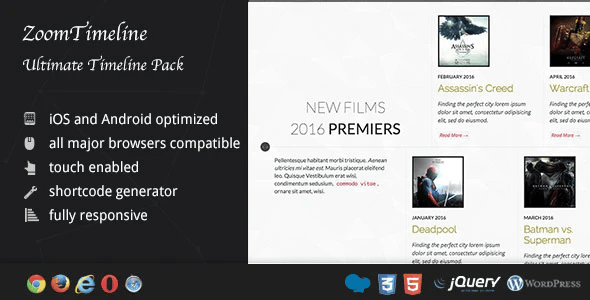 ZoomTimeline - WPBakery Page Builder Timeline Pack